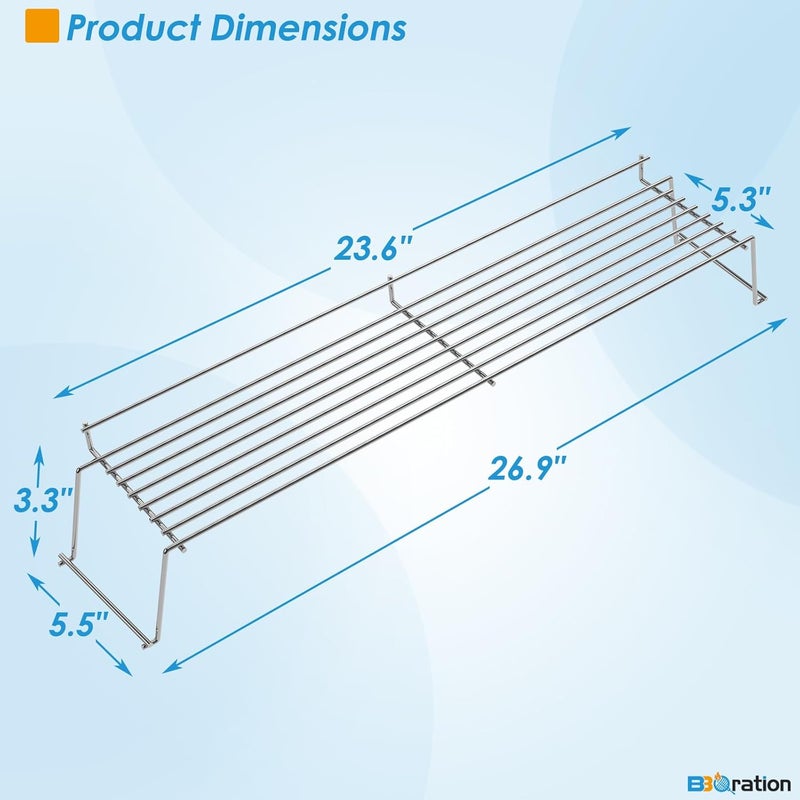 BBQration 65054 Warming Rack for Weber Genesis 300 Grill Parts (2007-2016) Genesis E310 E320 E330, Grill Warming Rack for Weber Genesis Grill Parts Warming Rack for Weber 81323 62749 - Image 3